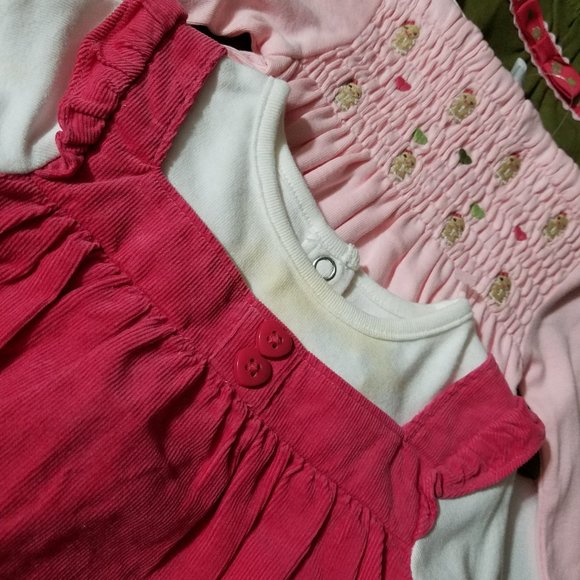 Gymboree Gingerbread Girl 3-6 Month NWT Light pink top & Green top, jeans, tan p - Picture 7 of 8